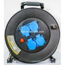 Rubber plug IP44 Pvc Three Core Cable reel With Waterproof COVERS